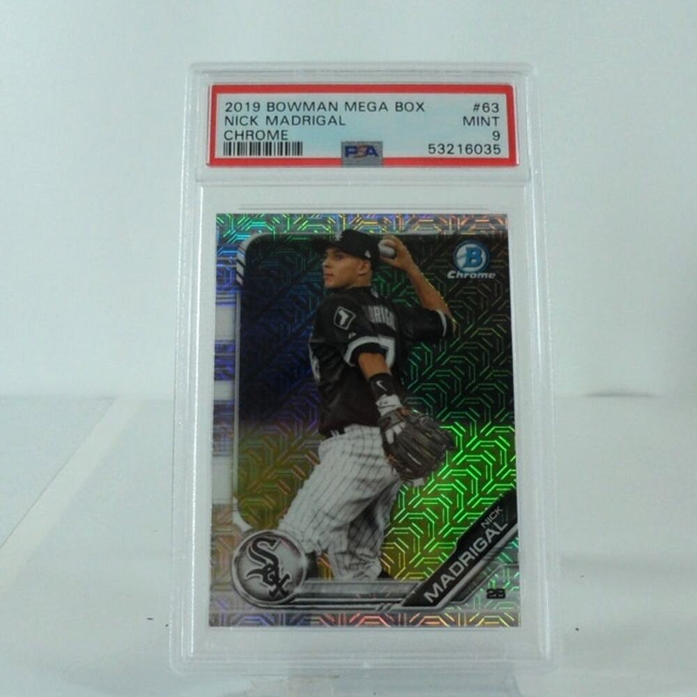 2019 Bowman Chrome Mega Box Nick Madrigal Mojo Refractor RC PSA 9 MINT Rookie